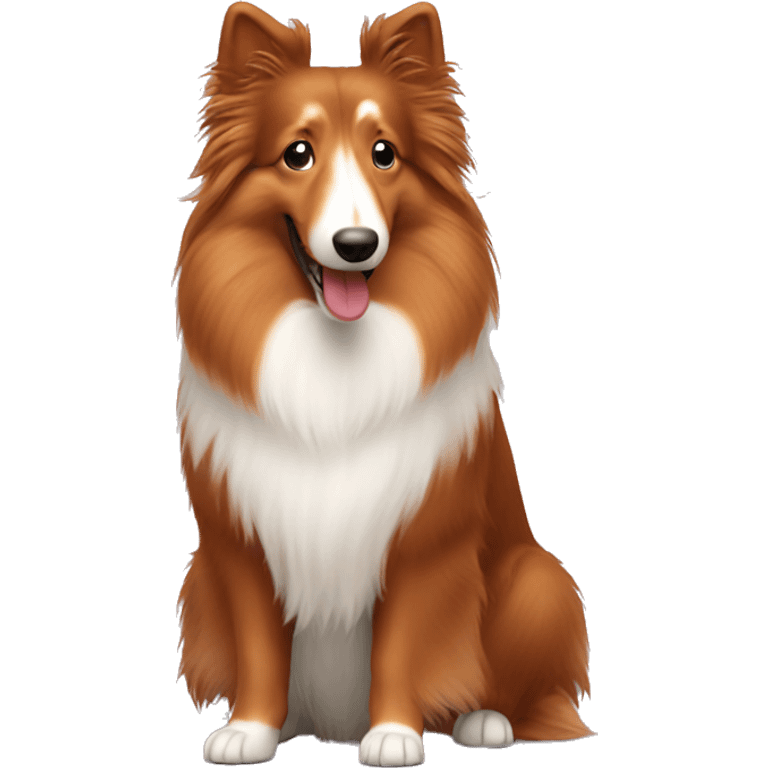 Red sheltie happy emoji