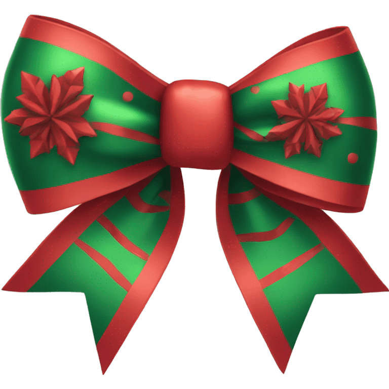 Christmas bow emoji