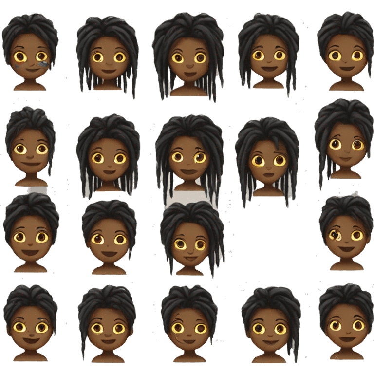 Black woman with dreds emoji