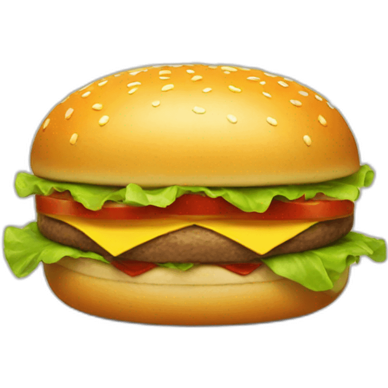 Smiling hamburger emoji