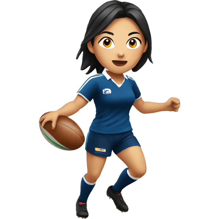 Women playing rugby asian emoji