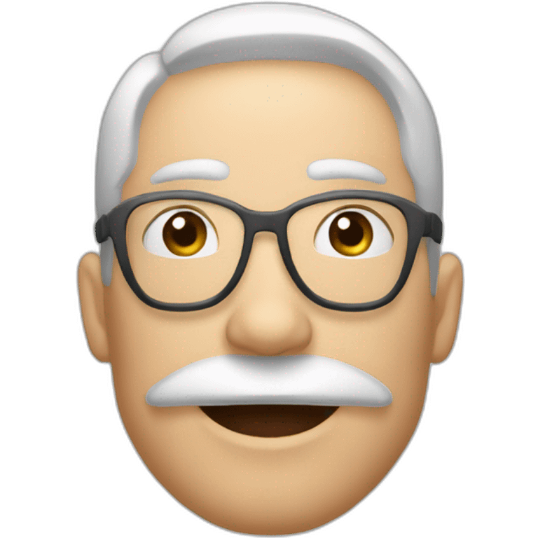 Farmacéutico moreno con canas, sin gafas y complexión atlética emoji