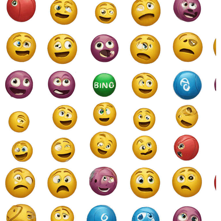 bingo cards and balls  emoji