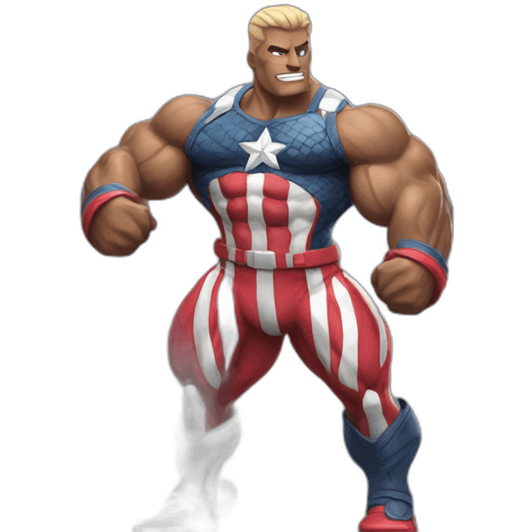 Captain América bodybuilder emoji