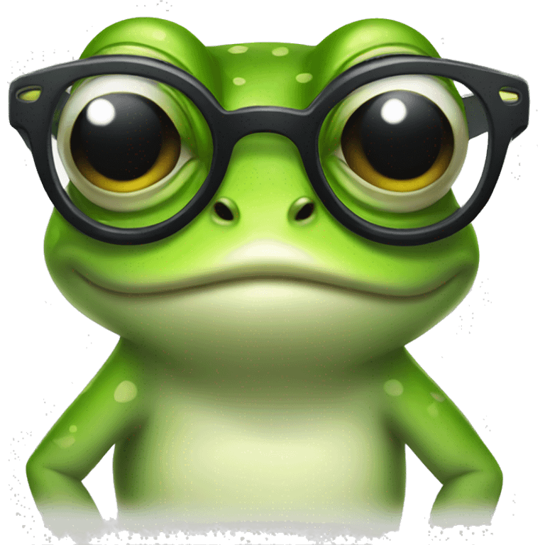 frog with glasses emoji