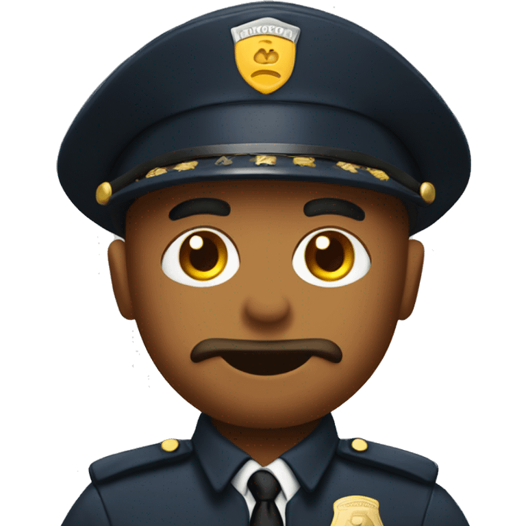 Macaroni in cop uniform emoji