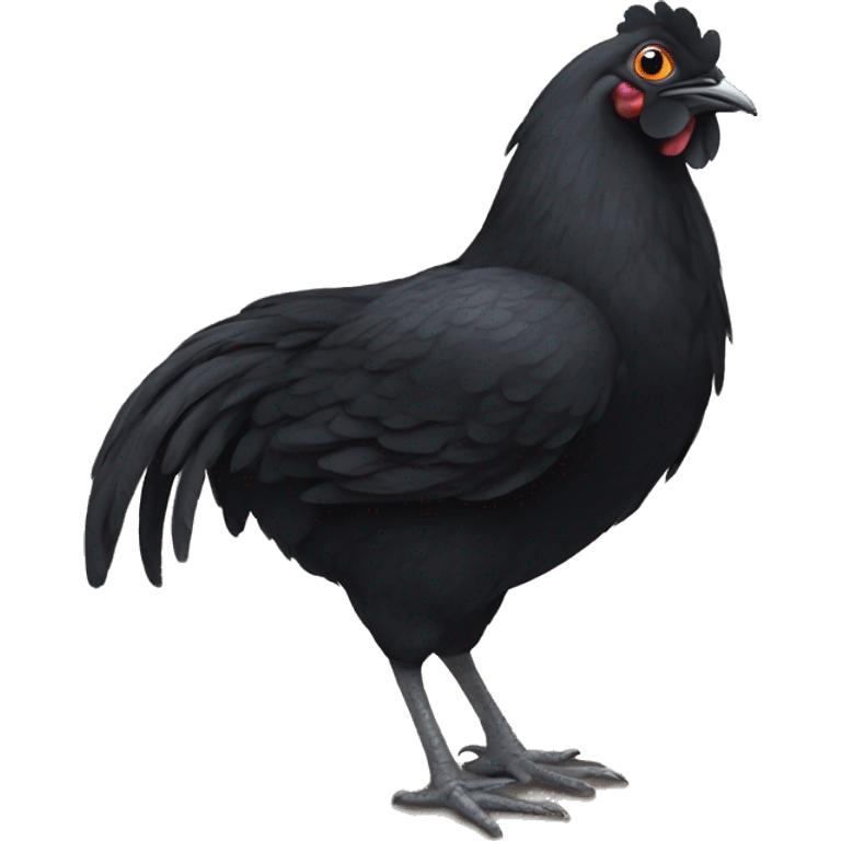 Small black chicken emoji