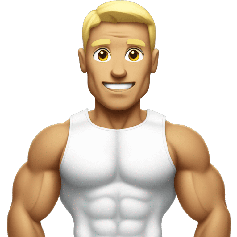 White bodybuilder  emoji