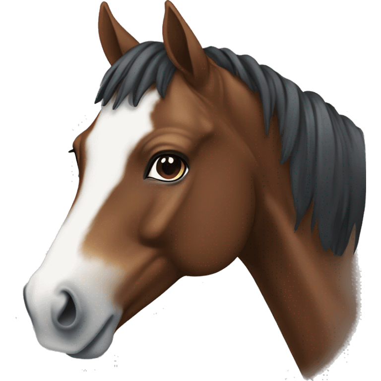 Bay horse with white socks emoji