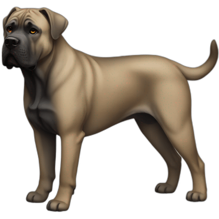 dog Cane Corso color fawn full body emoji