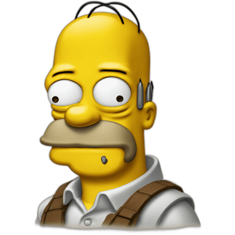 Homer simpson With moustache emoji