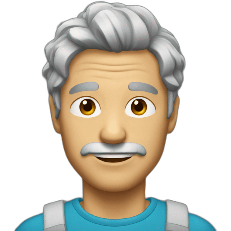 Old with dark gray hair crossfiter emoji