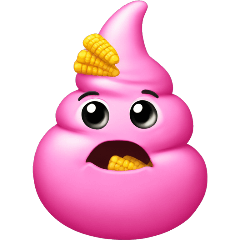 pink poop with corn emoji