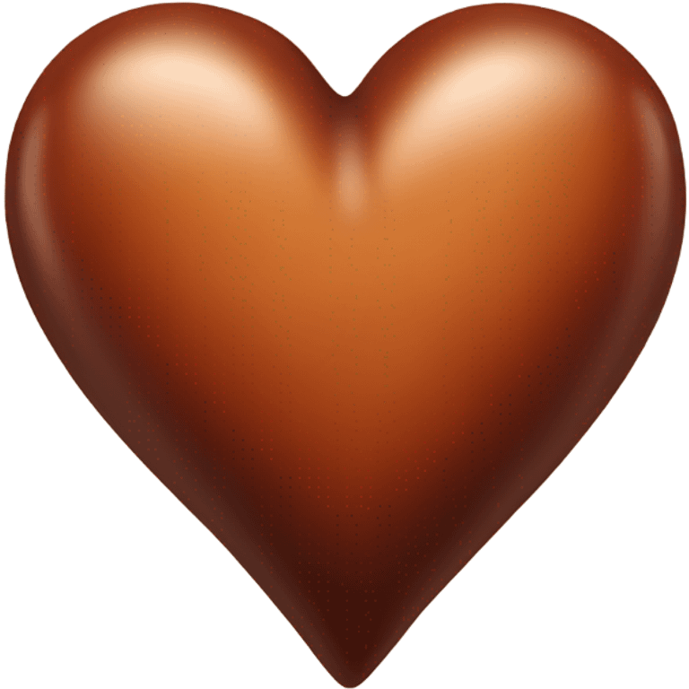 Shiny Burnt sienna heart emoji