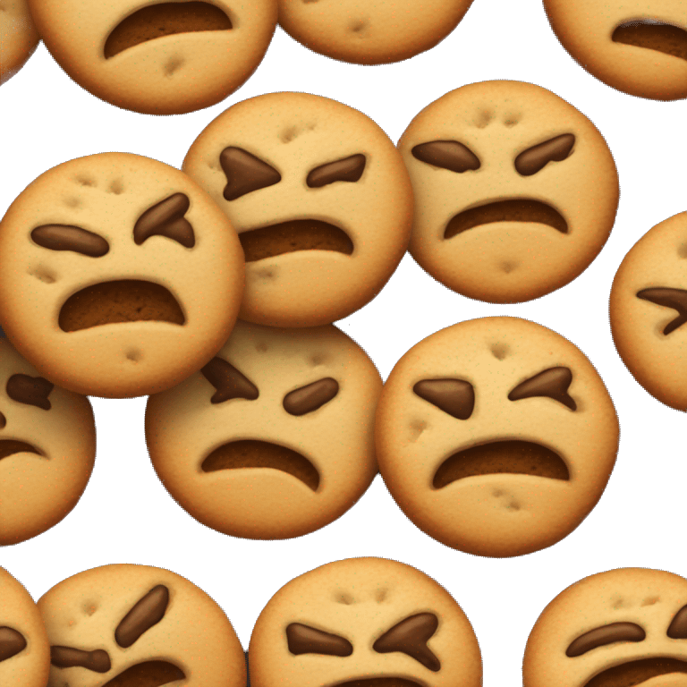 angry cookie emoji