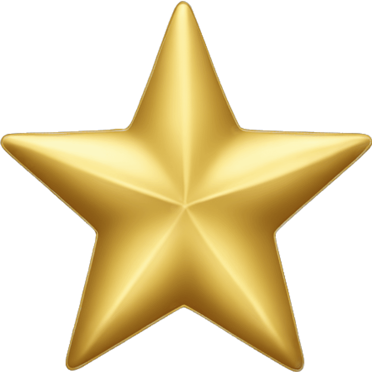 Create a silver star emoji identical to the classic gold star emoji (⭐️). It should match the same size, shape, and smooth shading, but in metallic silver. Keep the design simple and glossy, just like the original Apple star emoji. Same shape and size emoji