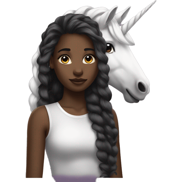 blak girl unicorn  emoji