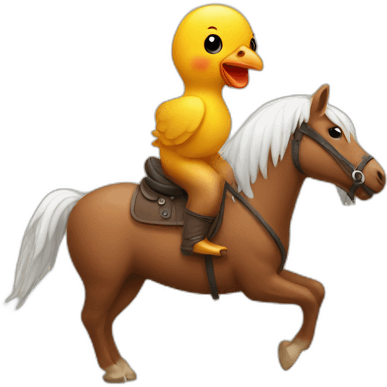 little chicken riding a horse emoji