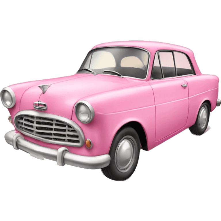 Pink vintage car emoji