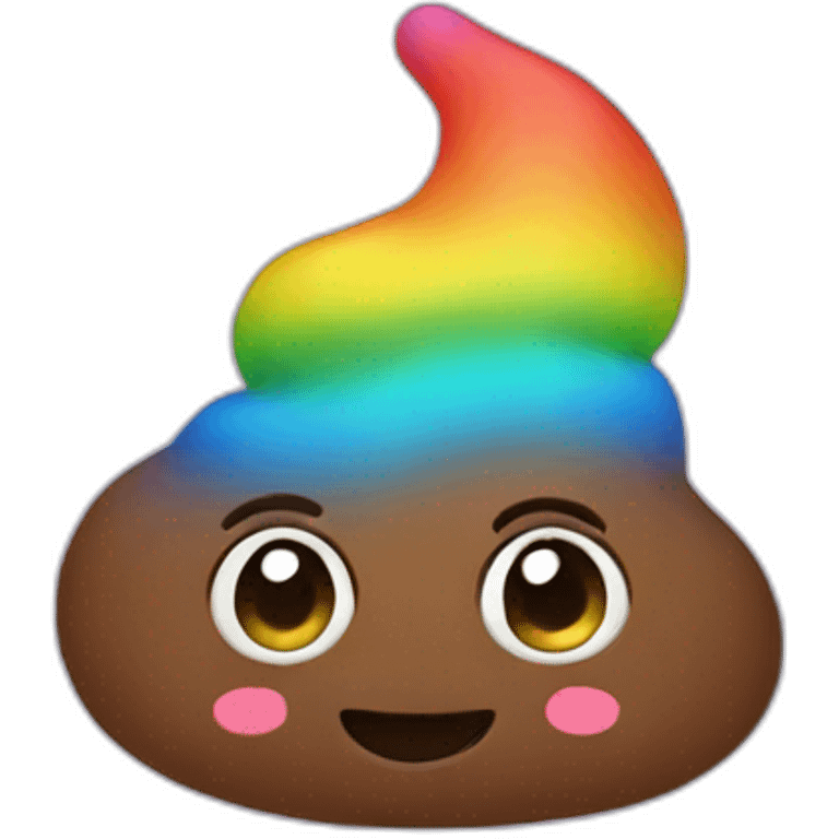 rainbow-poop emoji