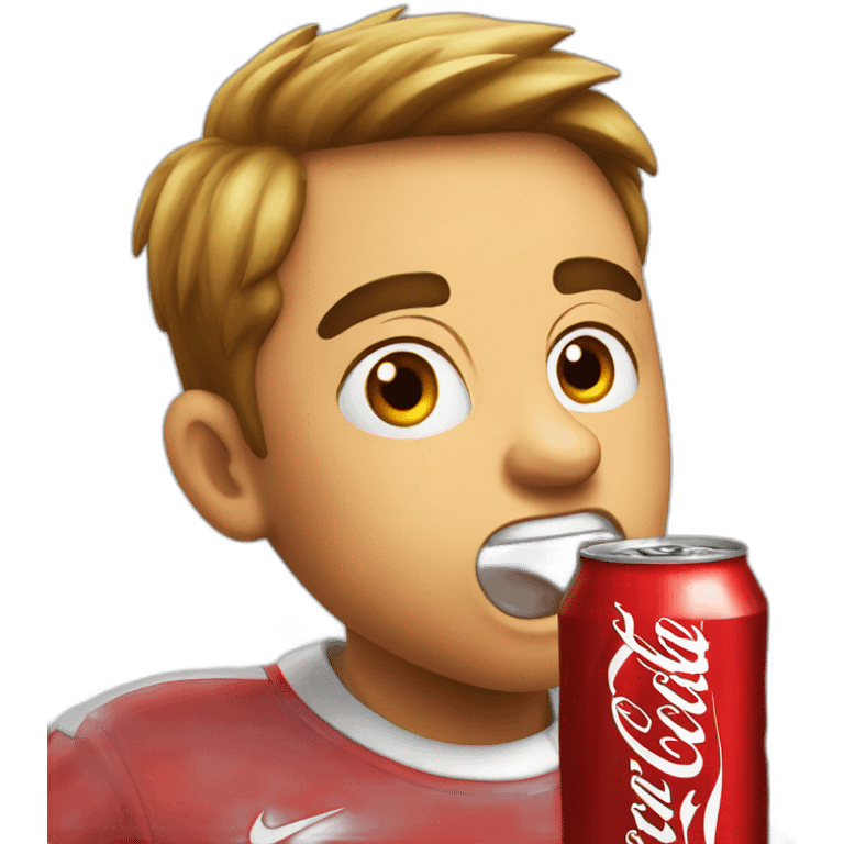 Furious jumper drinking coca cola emoji