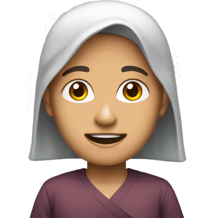 Wajah senang ikut pelatihan emoji