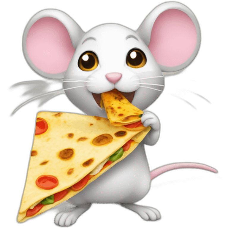 Mouse eating quesadilla  emoji