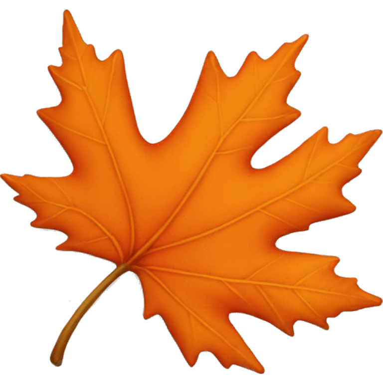 One orange maple leaf emoji