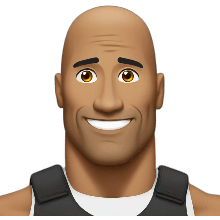 The Rock qui pete emoji