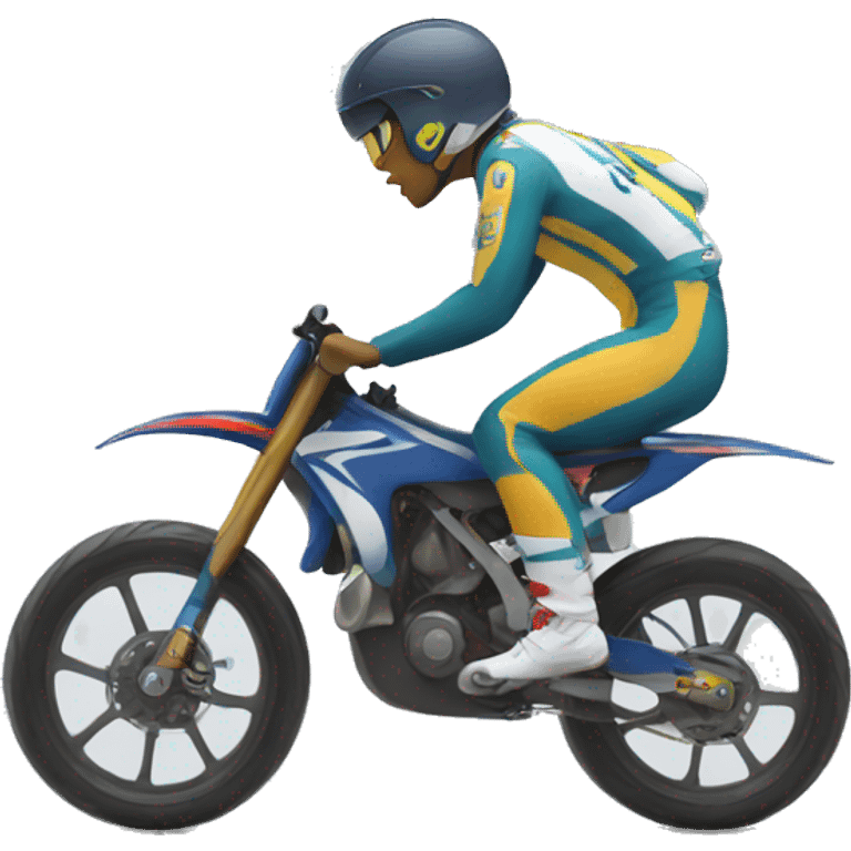 A racer on a mountain emoji