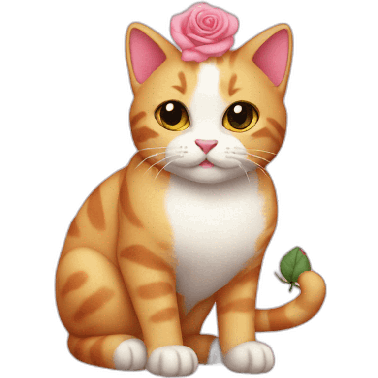 rose cat emoji