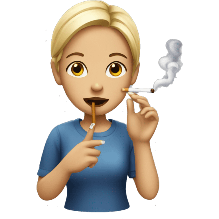 Girl with cigaret emoji