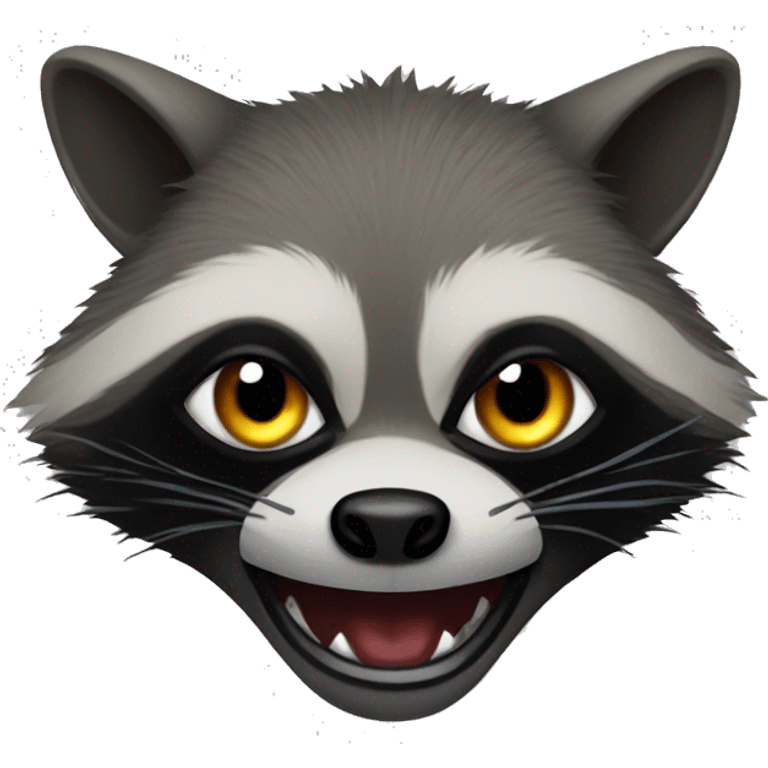 Evil raccoon emoji