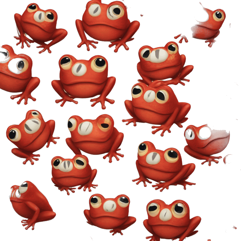 Red frog with black spots emoji