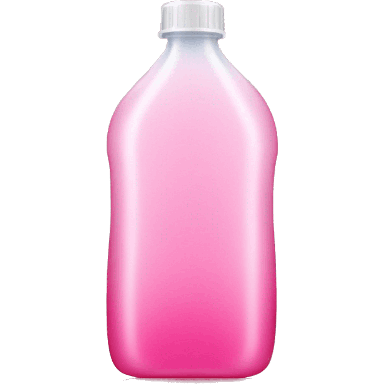 plastic bottle with crystaline pink liquid emoji