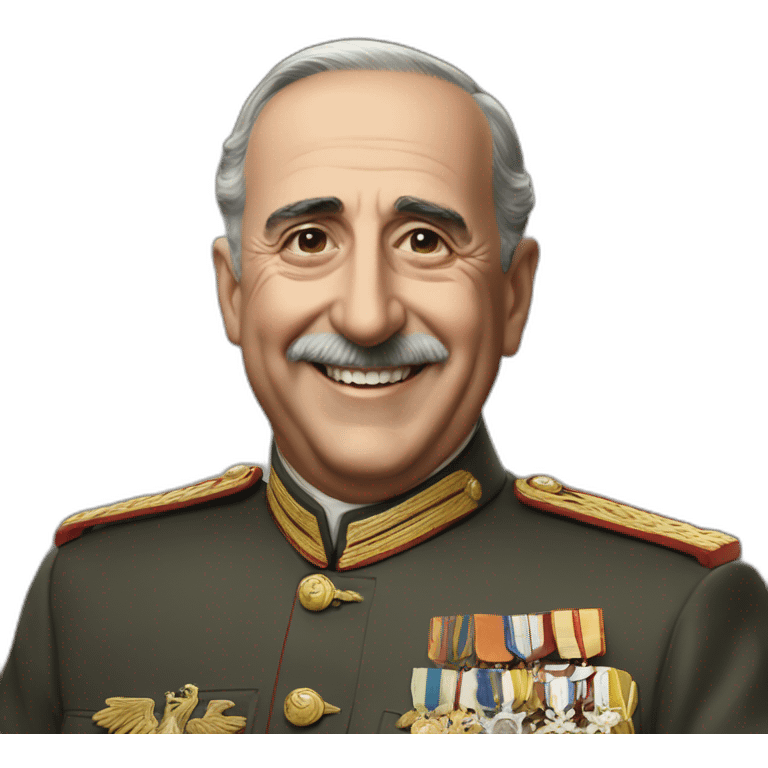 General Francisco Franco saludando sonriente emoji