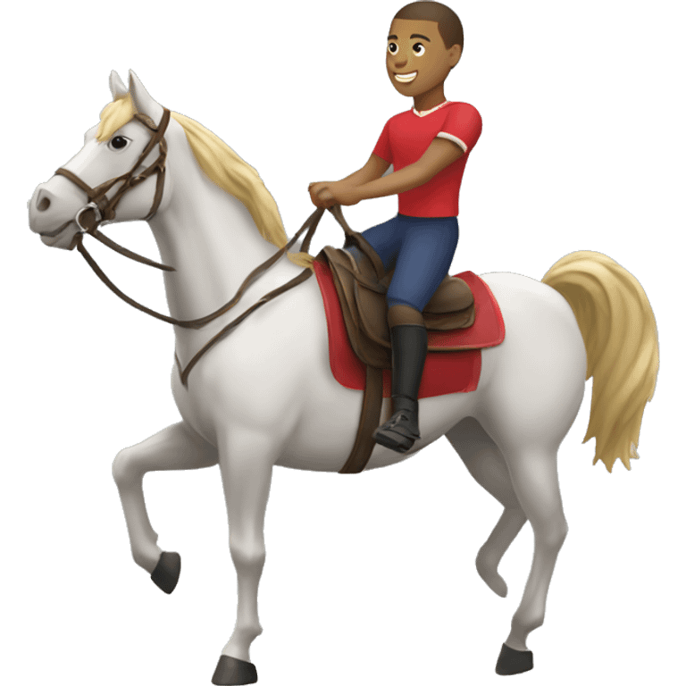 Mbappe sur un cheval emoji