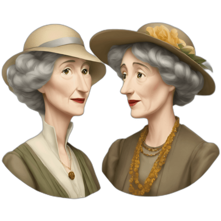 vita sackville west and virginia woolf in love emoji