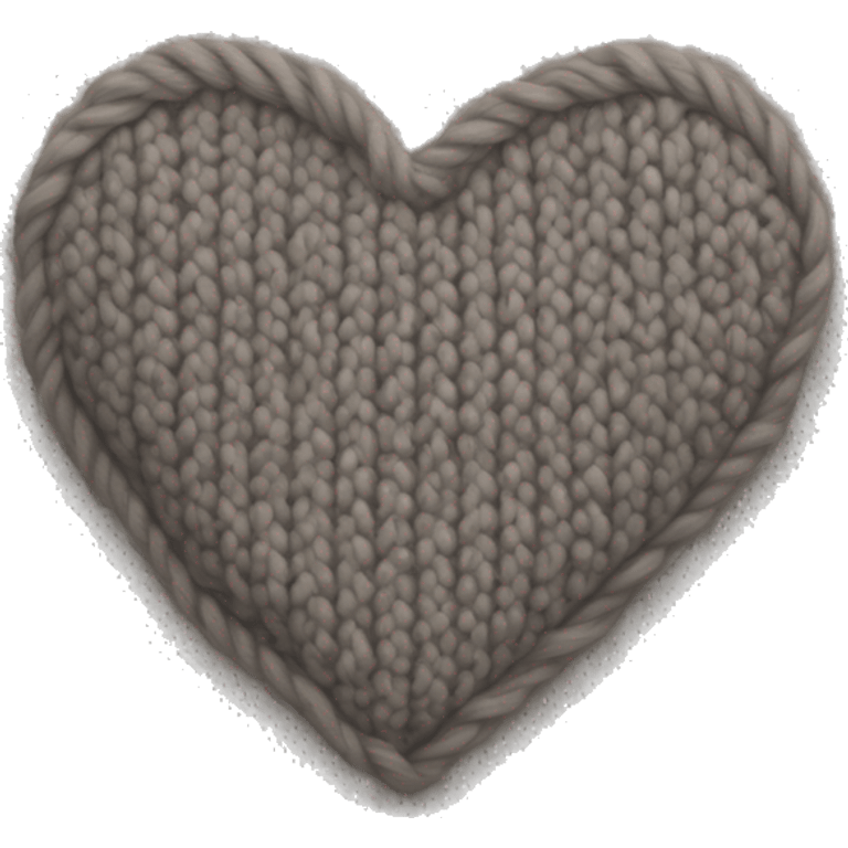 Knit heart, like a sweater textured heart emoji