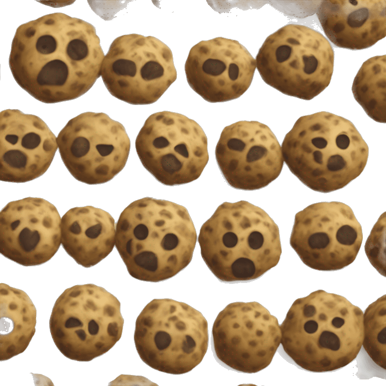 Truffes sur une assiette blanche emoji