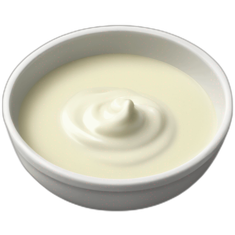 white sauce in a dipping dish emoji