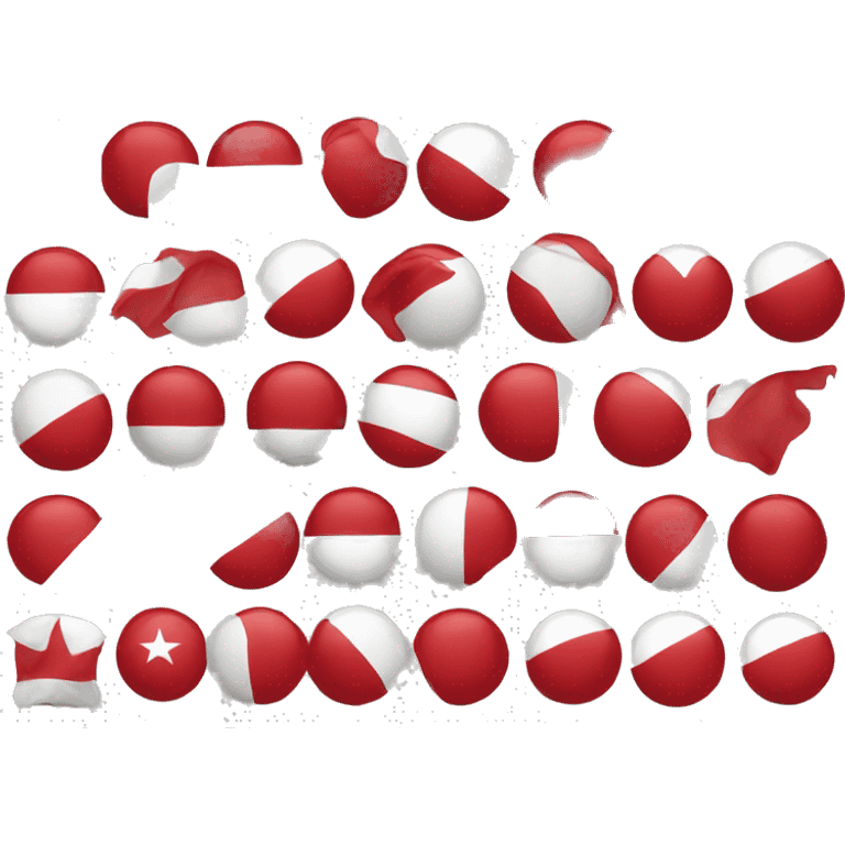 ball colored indonesia flag emoji