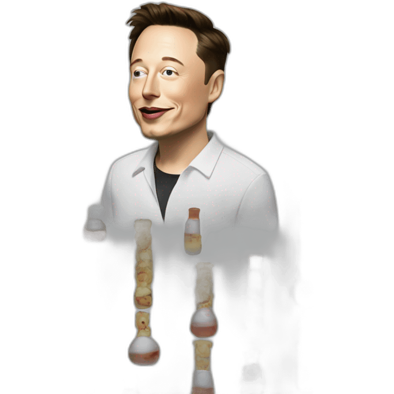 elon musk doing drugs, for educational purposes only, inclusiveness and positive, LGTBQ+ emoji