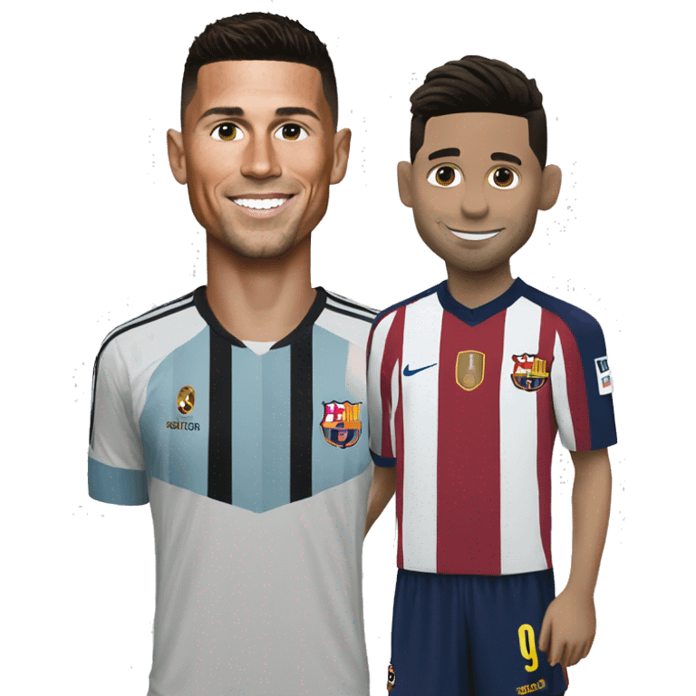 Ronaldo with messi emoji