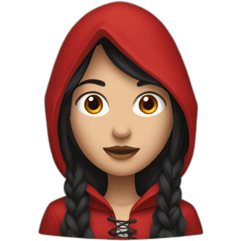 red-ridding-hood-with-long-black-strait-hair-with-white-break emoji