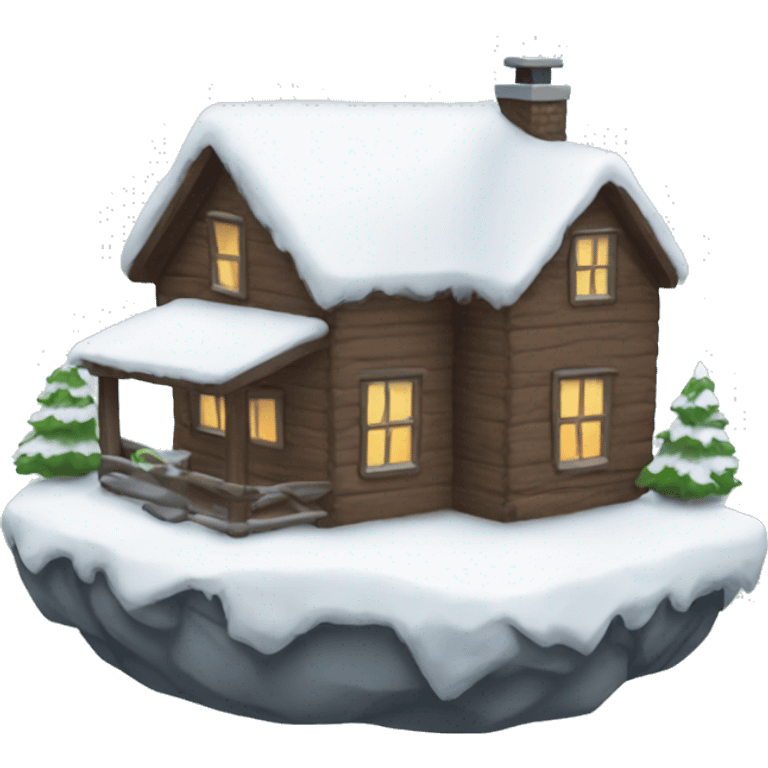 winter house emoji