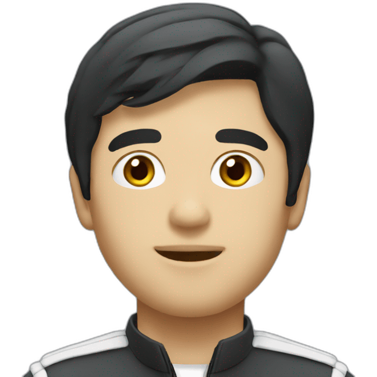 Motorsport Moderator with black hair  emoji