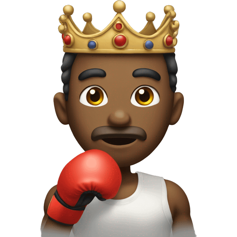 Boxing with a crown emoji