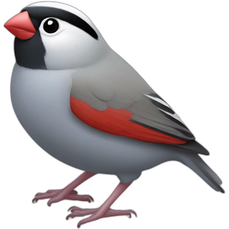 silver java sparrow emoji