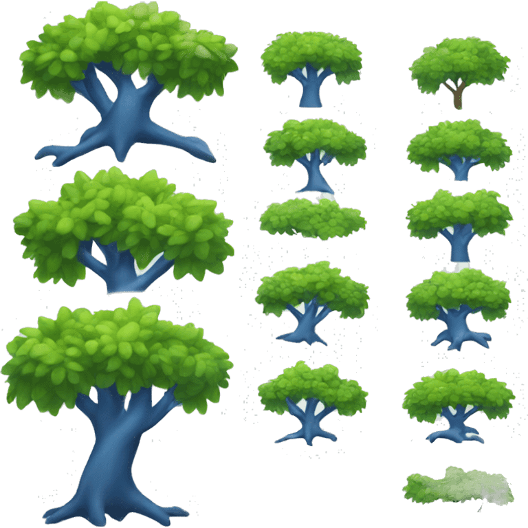 arbol azul emoji